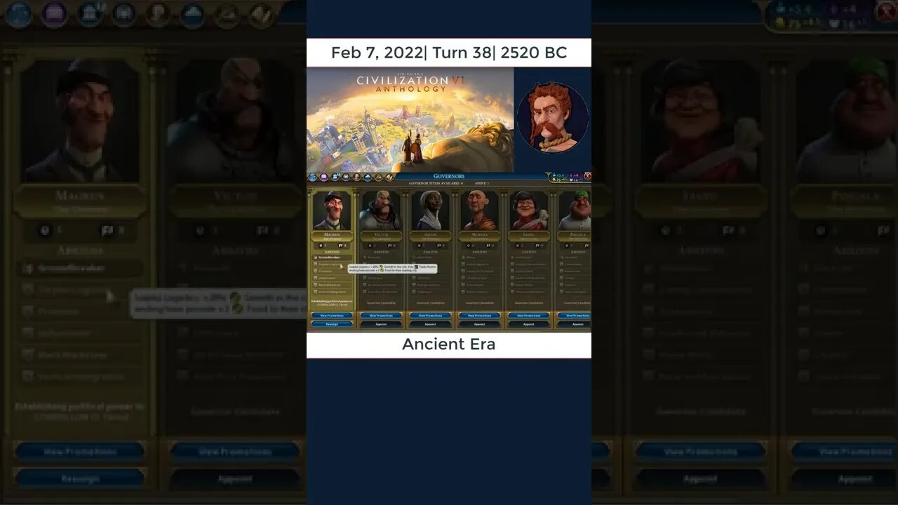 #oneturnadaychallenge #civ6 – Turn 38 - GOVERNOR! #shorts