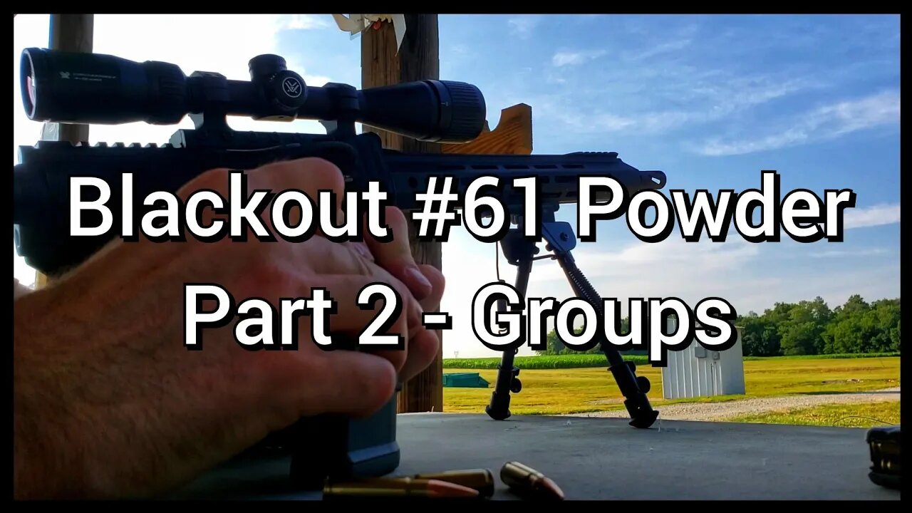 American Reloading Blackout #61 Pull Down Powder - 300blk Initial Group Testing With 147gr FMJ