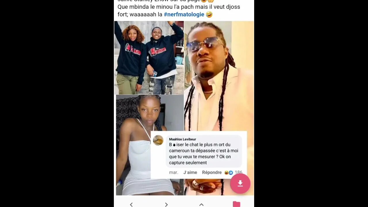 Djam la partie ci massah Maahlox comot la chandel à Zizou Stanley Enow sur page Que mbinda le minou