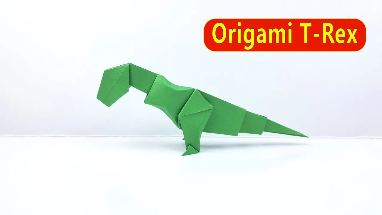 How to Make Origami T-Rex Dinosaur - DIY Easy Paper Crafts