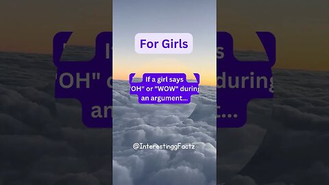 Psychology Facts ! If a girl says.... #psychologyfacts #shorts #subscribe