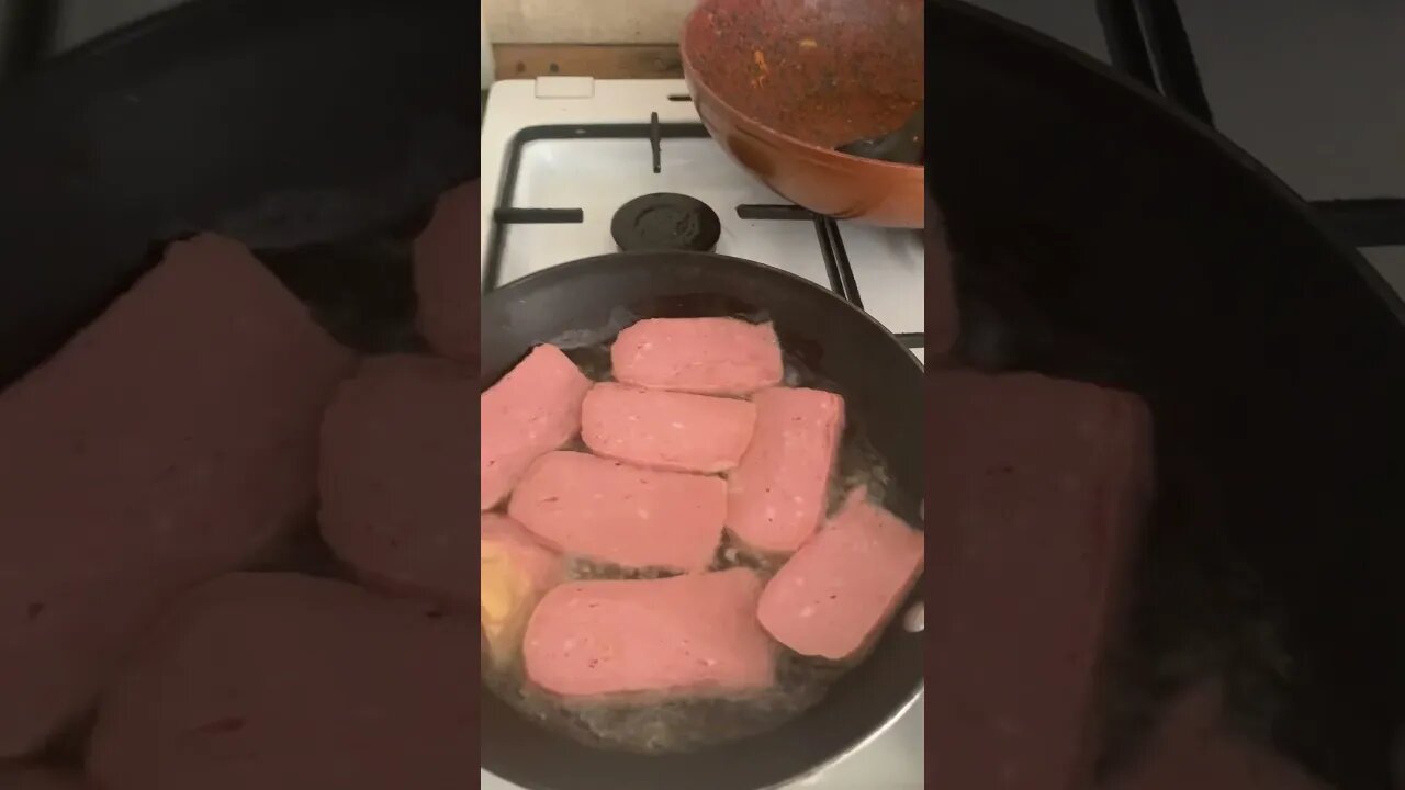 Cooking spam for my wife-kiddos are just beside me
