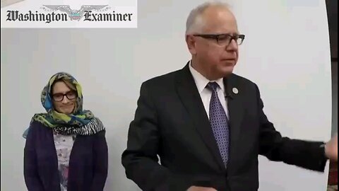 Tim Walz expressing his admiration of a Muslim Imam who supports Hitler.