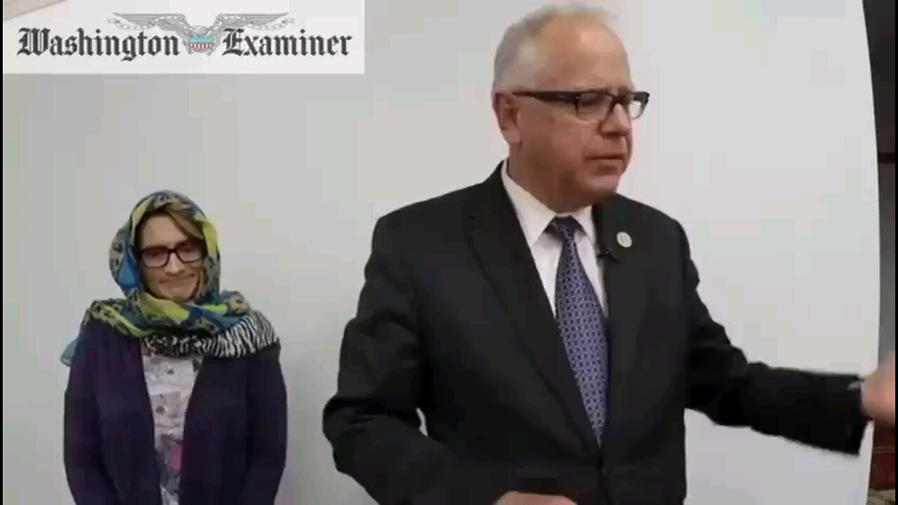 Tim Walz expressing his admiration of a Muslim Imam who supports Hitler.