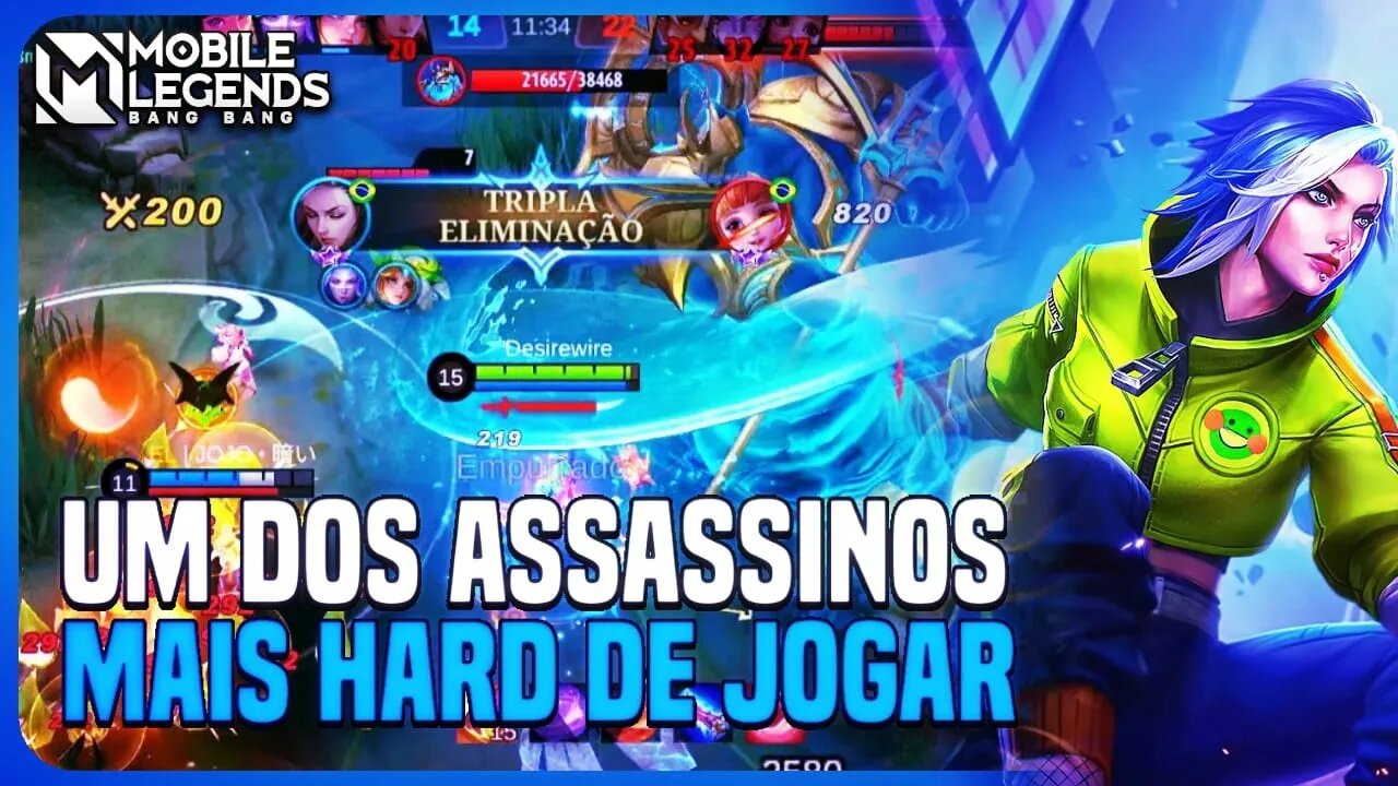 JOGUEI COM UMA DAS ASSASSINAS MAIS DIFICEIS DO JOGO | MLBB