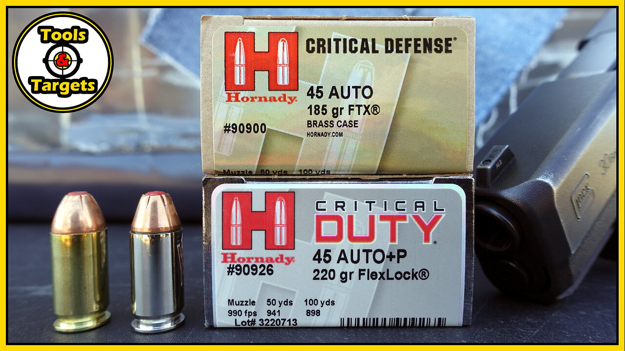 OFF Duty!...Hornady Critical Duty vs Defense .45 ACP Self-Defense Ballistic Gel AMMO Test!