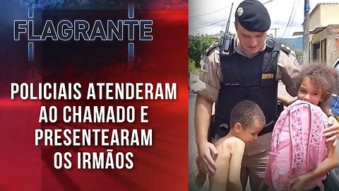 Menina de 10 anos liga para a polícia e pede material escolar para ela e o irmão | FLAGRANTE JP