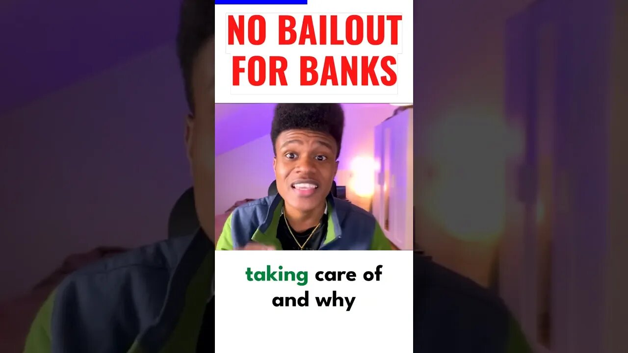 NO BAILOUT FOR BANKS