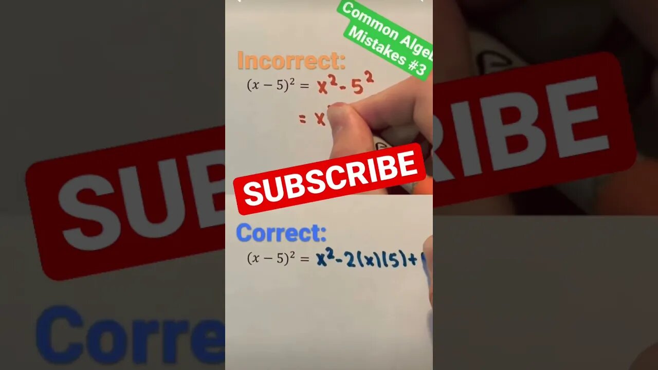 COMMON MISTAKES IN ALGEBRA - facotiring and expansion.