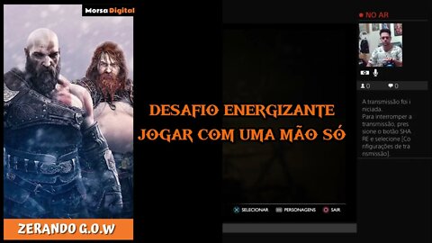 JOGANDO COM UMA MÃO SÓ - DESAFIO ENERGIZANTE | GOD OF WAR: RAGNAROK pt.3