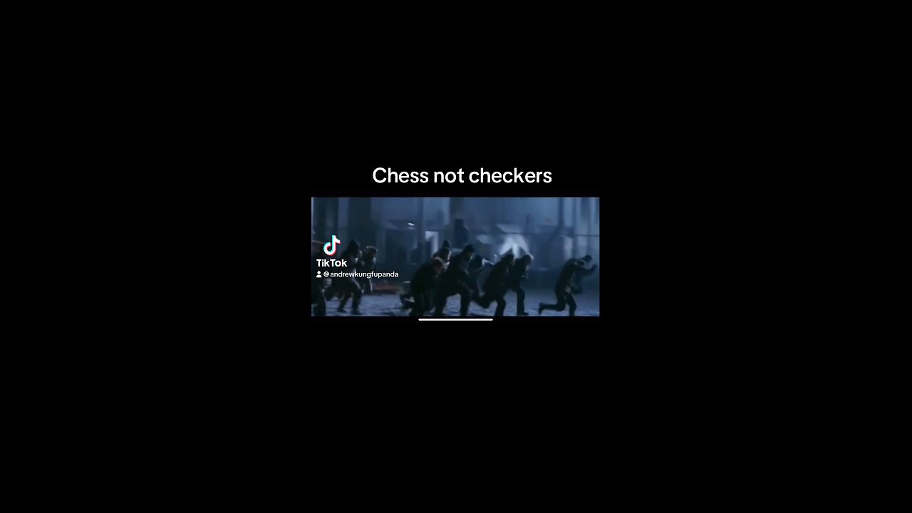 Chess not Checkers