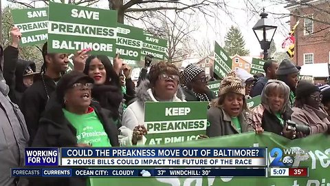 Mayor Catherine Pugh, dozens of city residents rally to keep Preakness in Baltimore