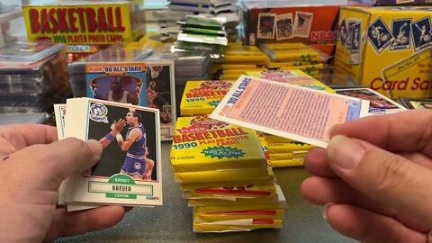 1990-91 Fleer Basketball. 1989-90 packs at the end