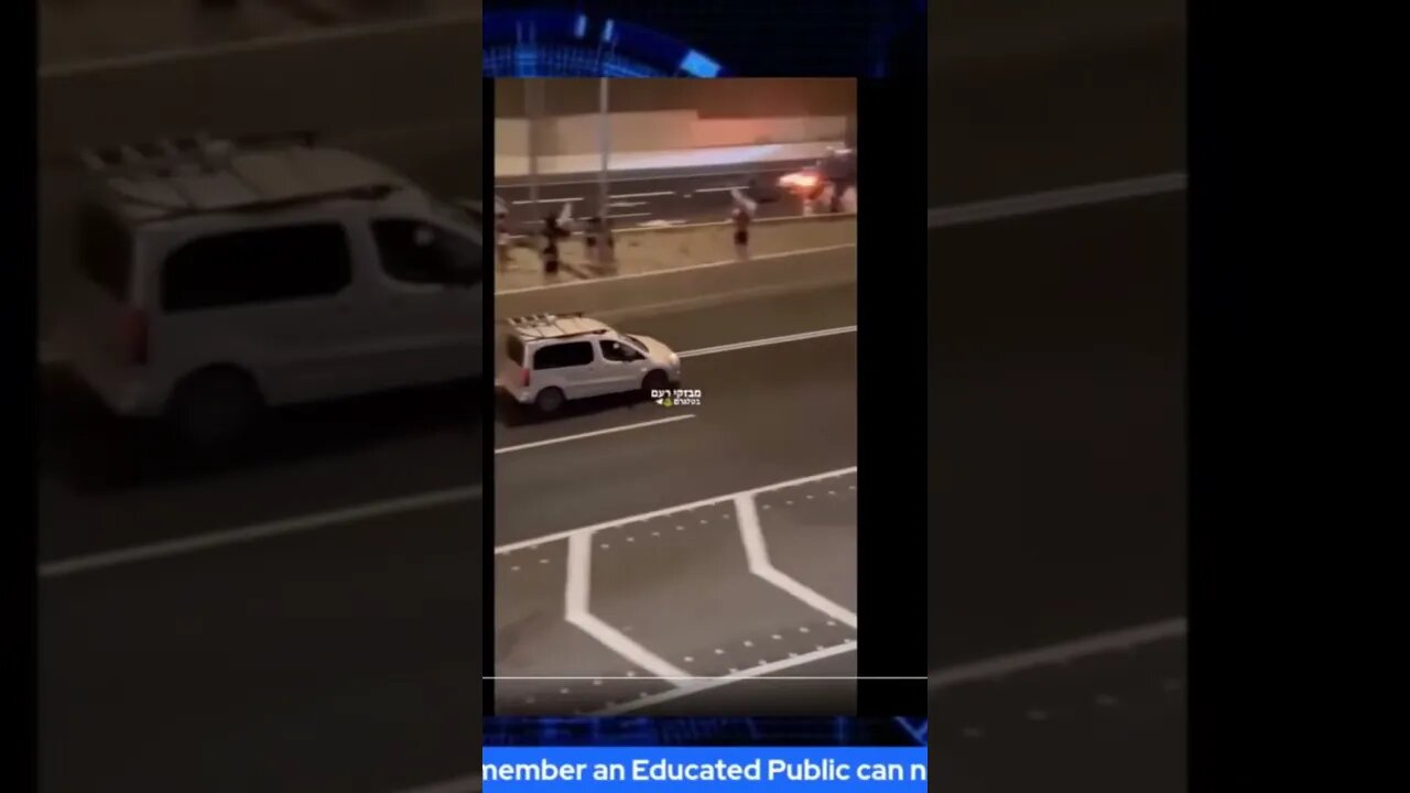 Car drives through crowd of protesters in Isreal