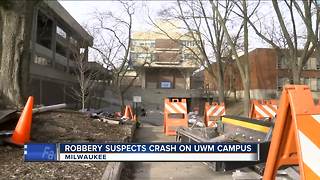 Stolen car chase ends in crash outside UW-Milwaukee Student Union