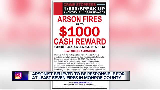 Arsonist striking several communities in Monroe County ahead of Devil's Night