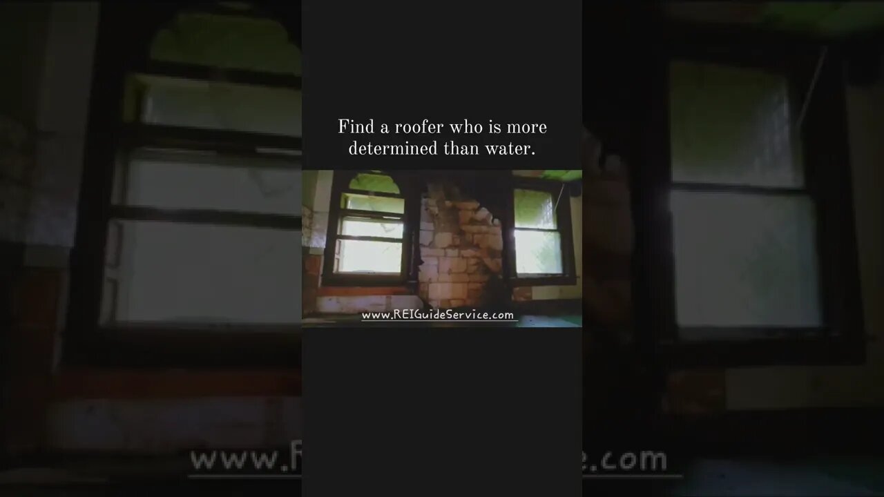 Find a roofer who is more determined than water.
