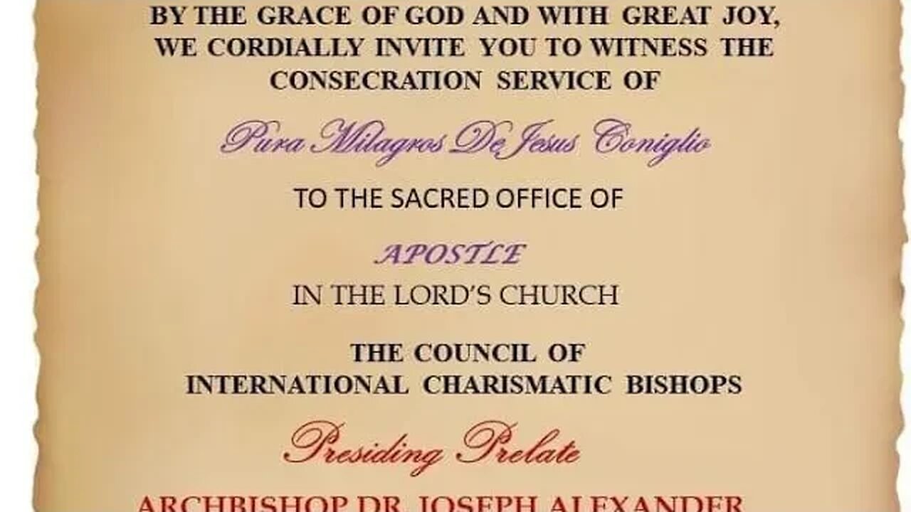 The #Consecration Service of Pura DeJesus-Conglino to The Sacred Office of Apostle 7/15/23 #bronx