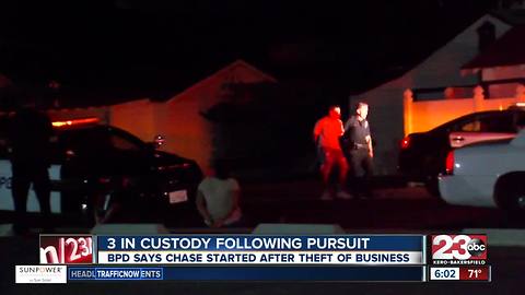 5 in custody following pursuit