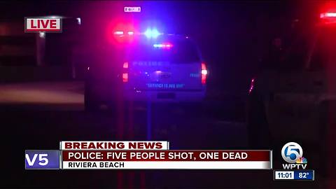 Woman killed, 5 men hurt in Riviera Beach shooting