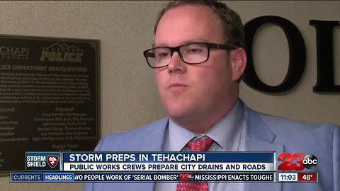 Storm preps in Tehachapi