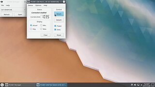 Interruptor de teste ITUSB1: Demonstração no Kubuntu 20.04 LTS