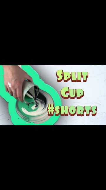 (87) Split Cup Tree Ring -Acrylic Pouring #shorts
