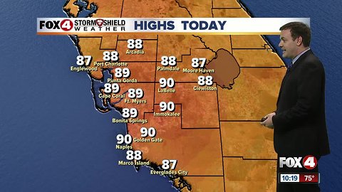 Forecast: After a record warm Sunday for Naples, another one on the way.