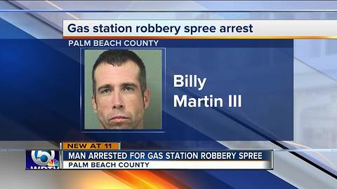 Greenacres man arrested in string of gas station robberies