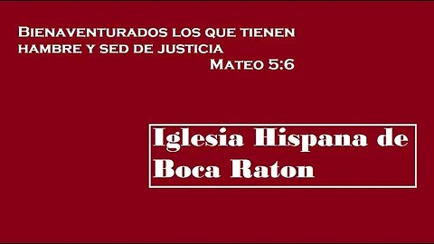 Bienaventurados los que tienen hambre y sed de justicia (Mateo 5:6)