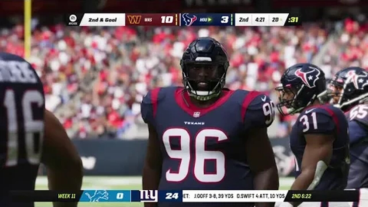 Madden NFL 23: Washington Commanders (Redskins) @ Houston Texans Franchise Mode Year 1 Week 11