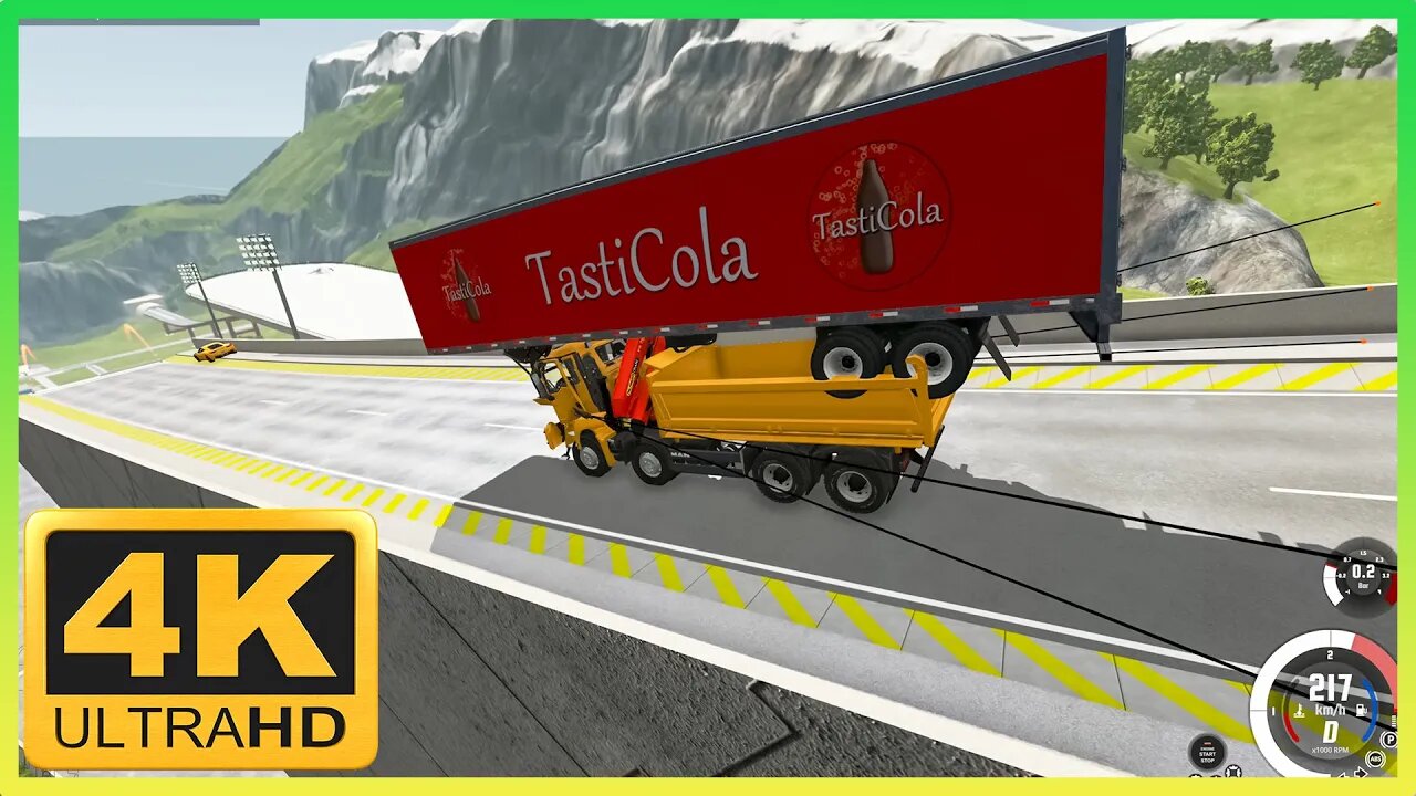 TruckFails | Dump Truckers vs Chain + Dump Truckers Fails #196 | BeamNG.Drive |TrucksFails