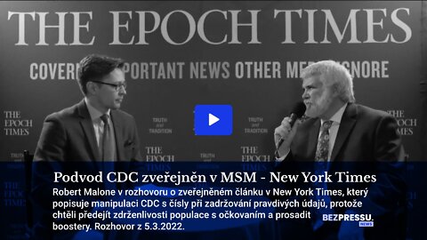 Podvod CDC zveřejněn v MSM - New York Times