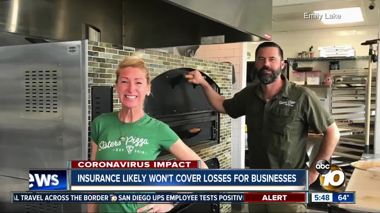 Insurers likely won't cover businesses losses from Coronavirus restrictions