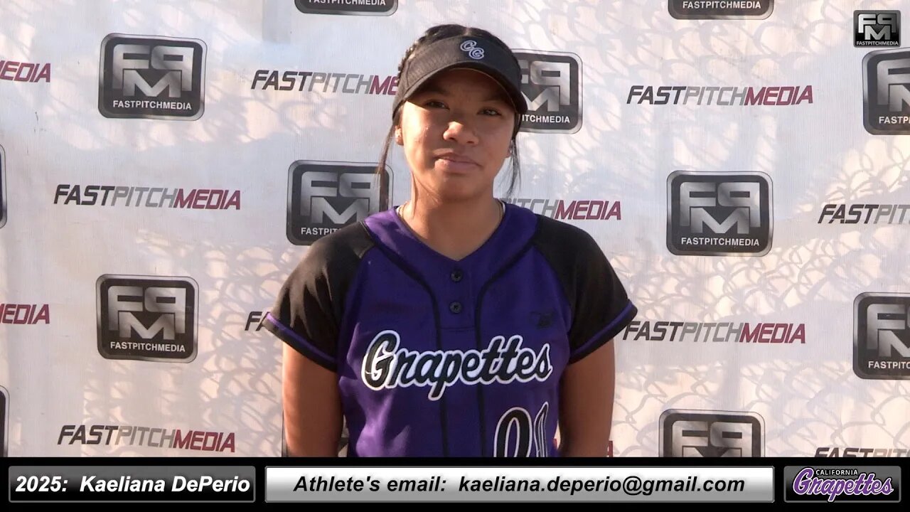 2025 Kaeliana DePerio 3.83 GPA - Athletic Slapper, Shortstop & Outfielder Skills Video - Grapettes