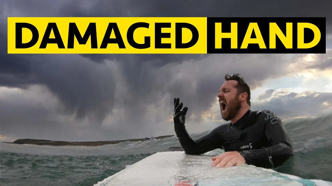 Surfing with a busted hand