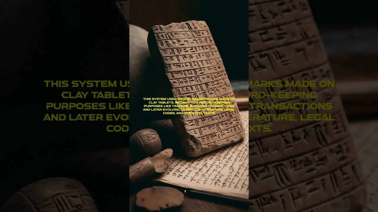 Discover Cuneiform: The World's First Writing System! #shorts #shortsfeed