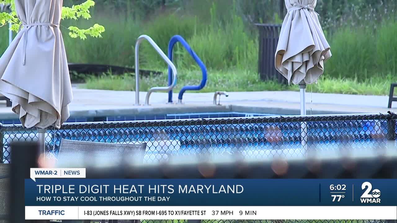 Triple digit heat hits Maryland