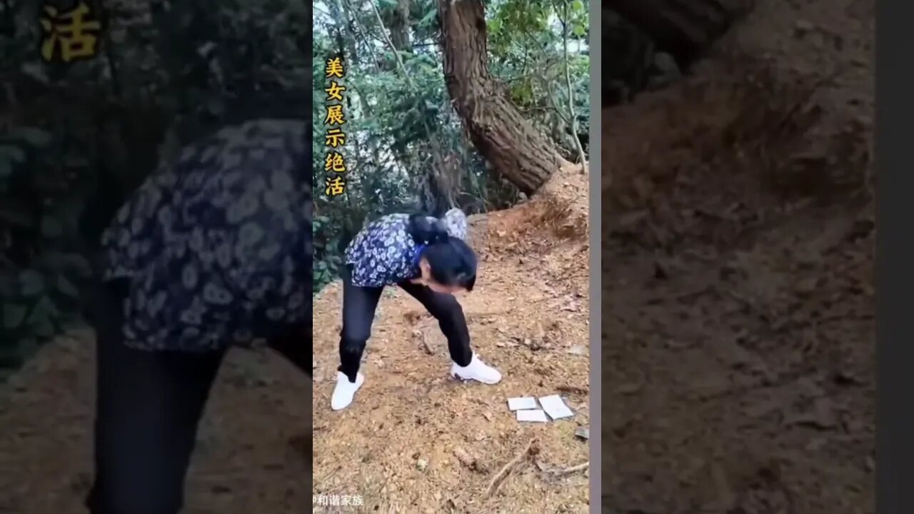 Chinese Girl Tries To Break A Brick With Her Leg