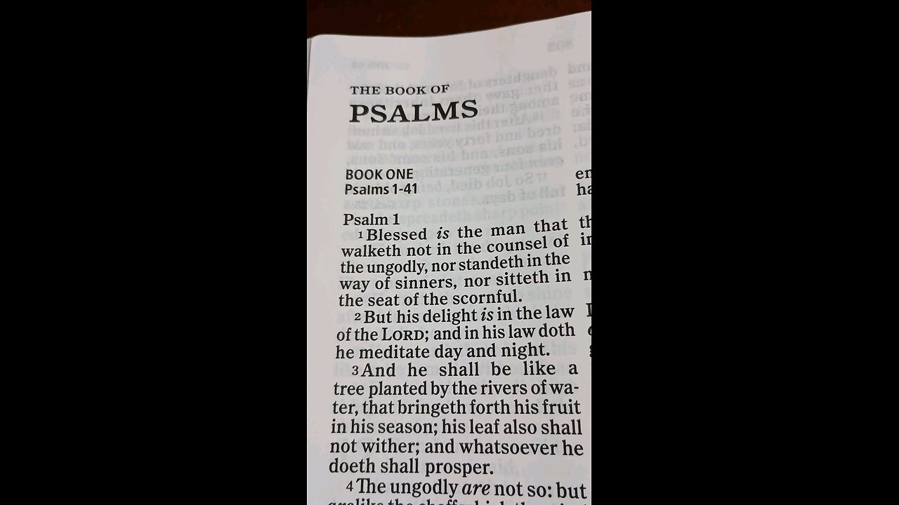 Psalms Chapter 1 Blessed Be The Righteous