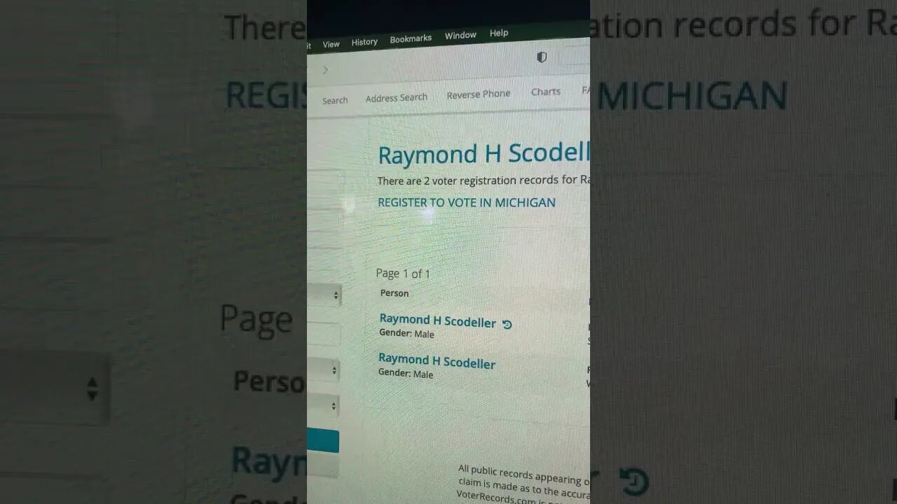 Part 3 - Voter Records of Attorney, Raymond Scodeller who is an ACTIVE voter at two locations.