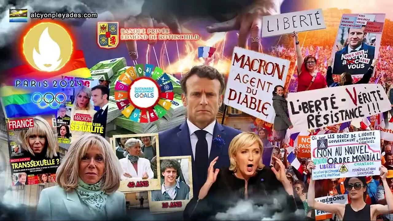 Alcyon Pleyaden Extra 63:Macron homosexueller Psychopath Rothschild-Agenda,Brigitte-Mann,Olympia🙈