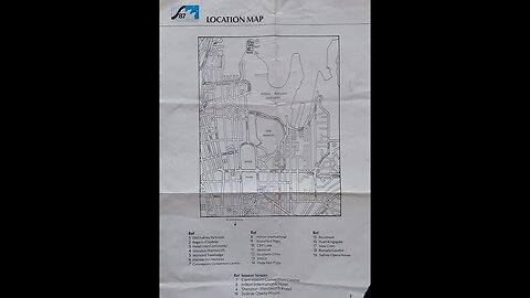 MAP REVIEW: IUPHAR Congress 87 SYDNEY, City Center Map. Australia, August 22 - 28 1987.