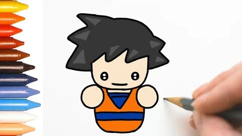 COMO DESENHAR GOKU KAWAII FÁCIL