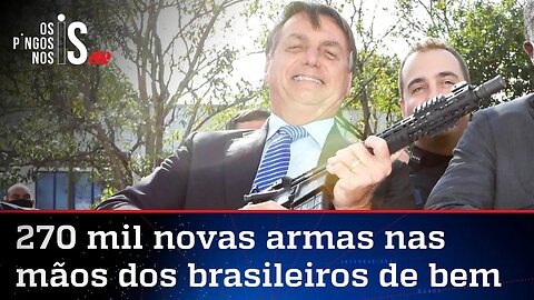 Bolsonaro amplia acesso às armas e número de assassinatos despenca no Brasil