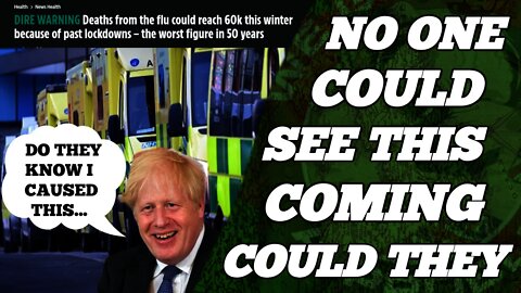 Record 60000 Flu Deaths Expected This Season Thanks To Boris Johnson's Lockdowns