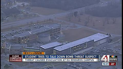 Student tries to talk don bomb threat suspect