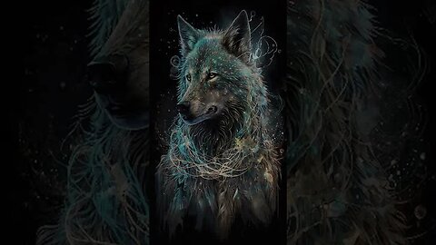 #neon #wolf #animation - Forest green1