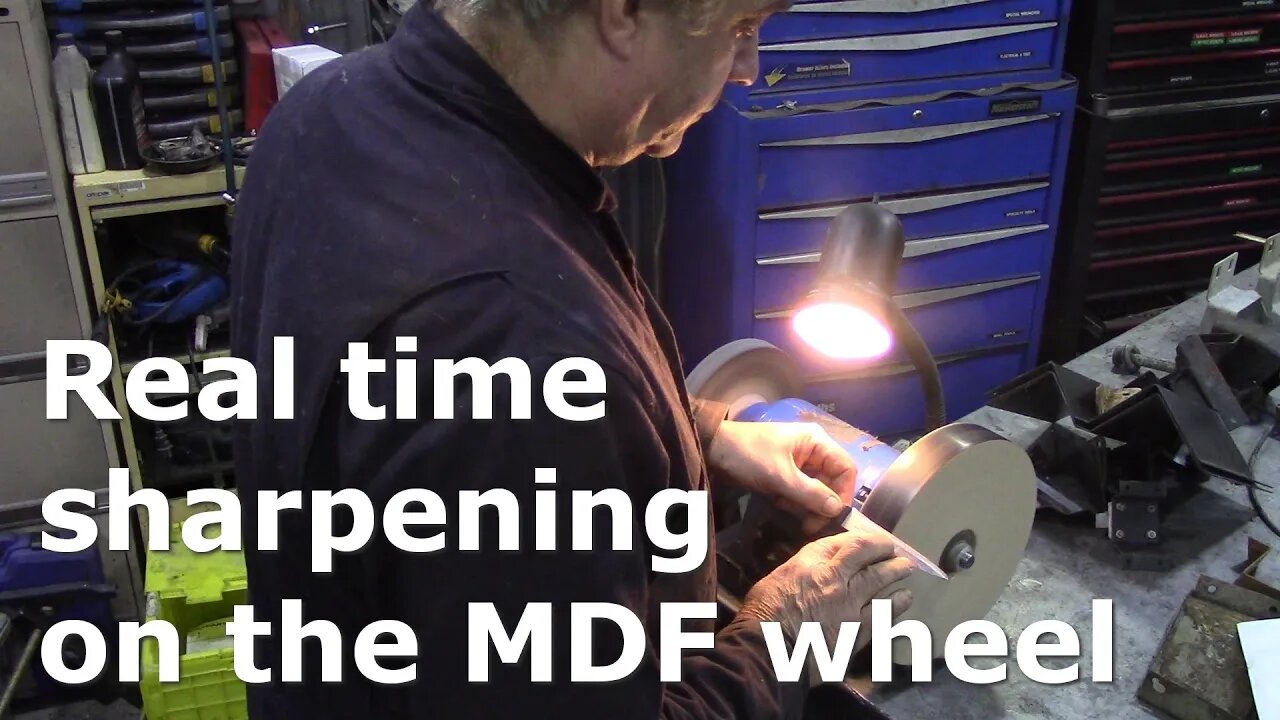 Real time sharpening on the MDF wheel