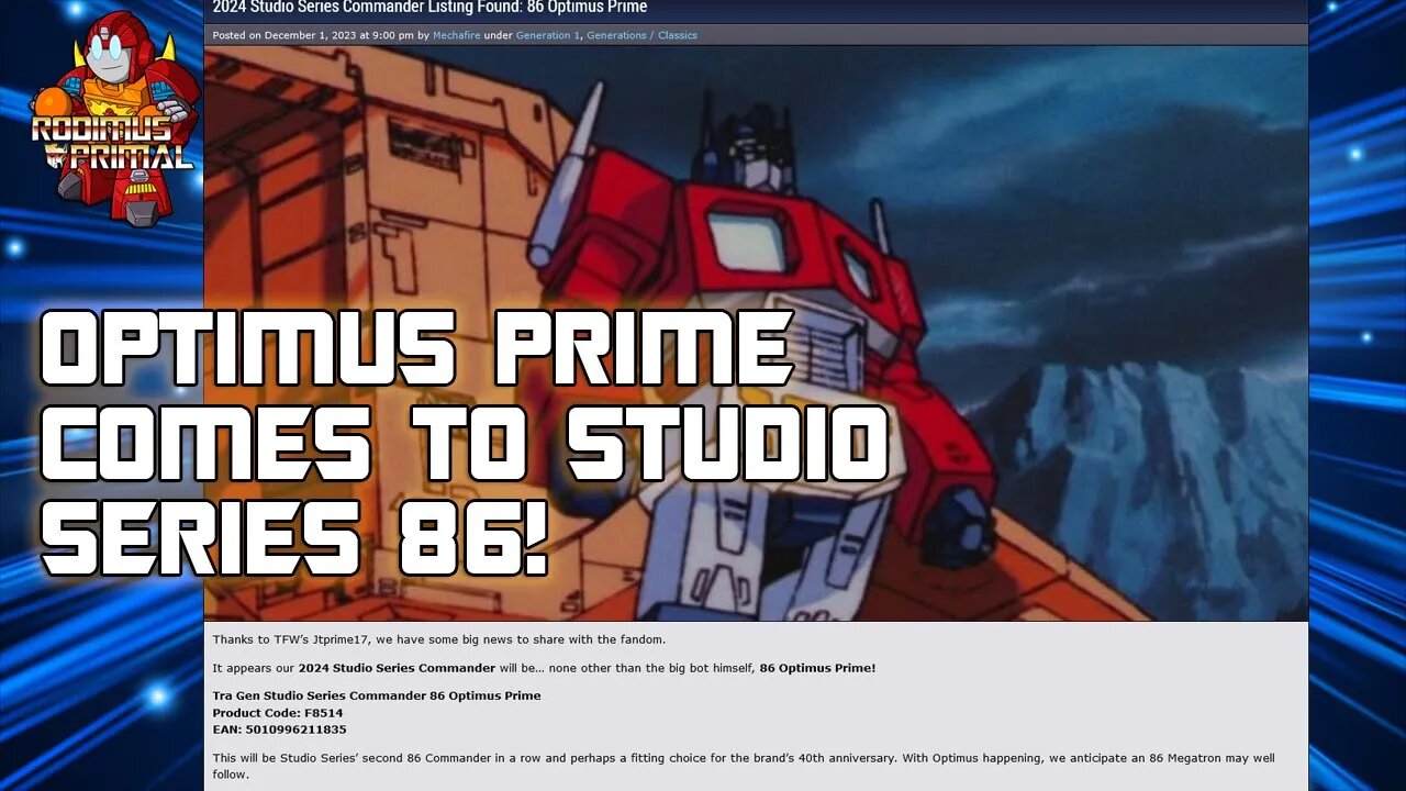 Listing for Studio Series 86 Optimus Prime Found! Why We NEED It!